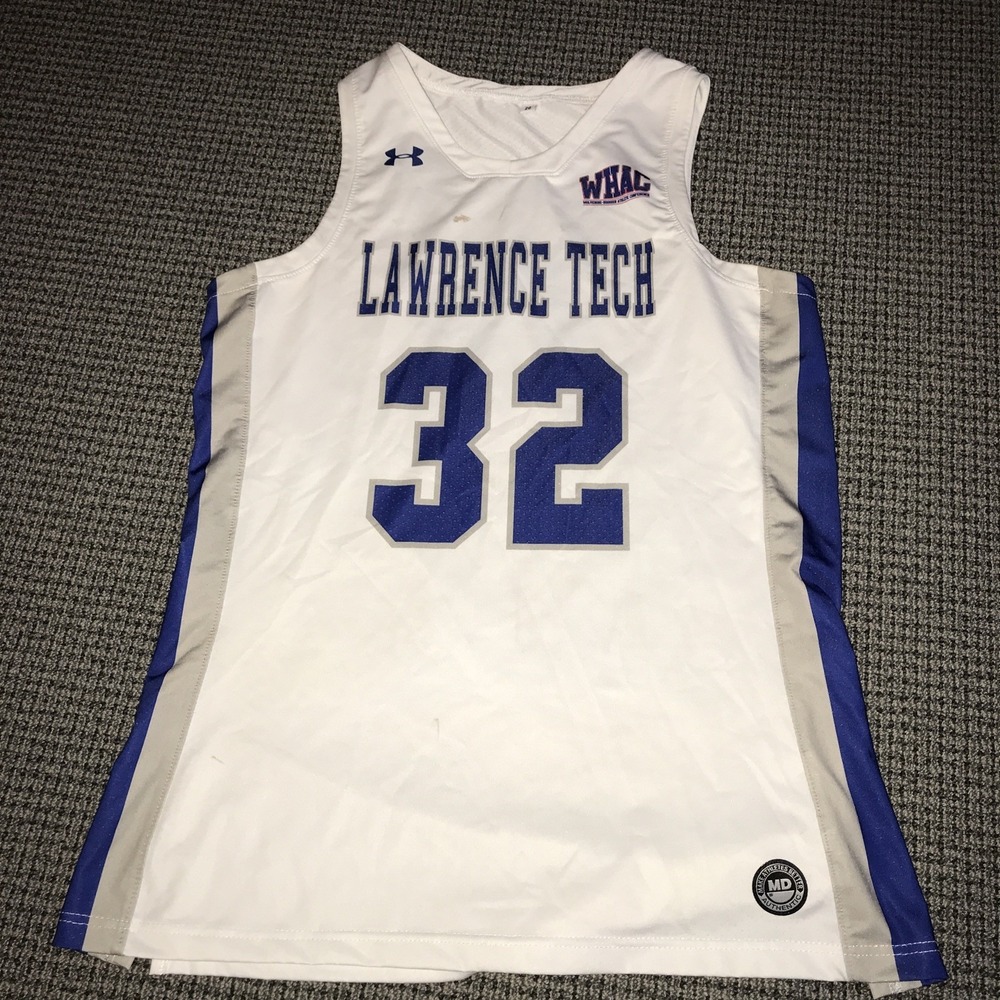 Lawrence Tech College Womens Medium #32 White Jersey‎